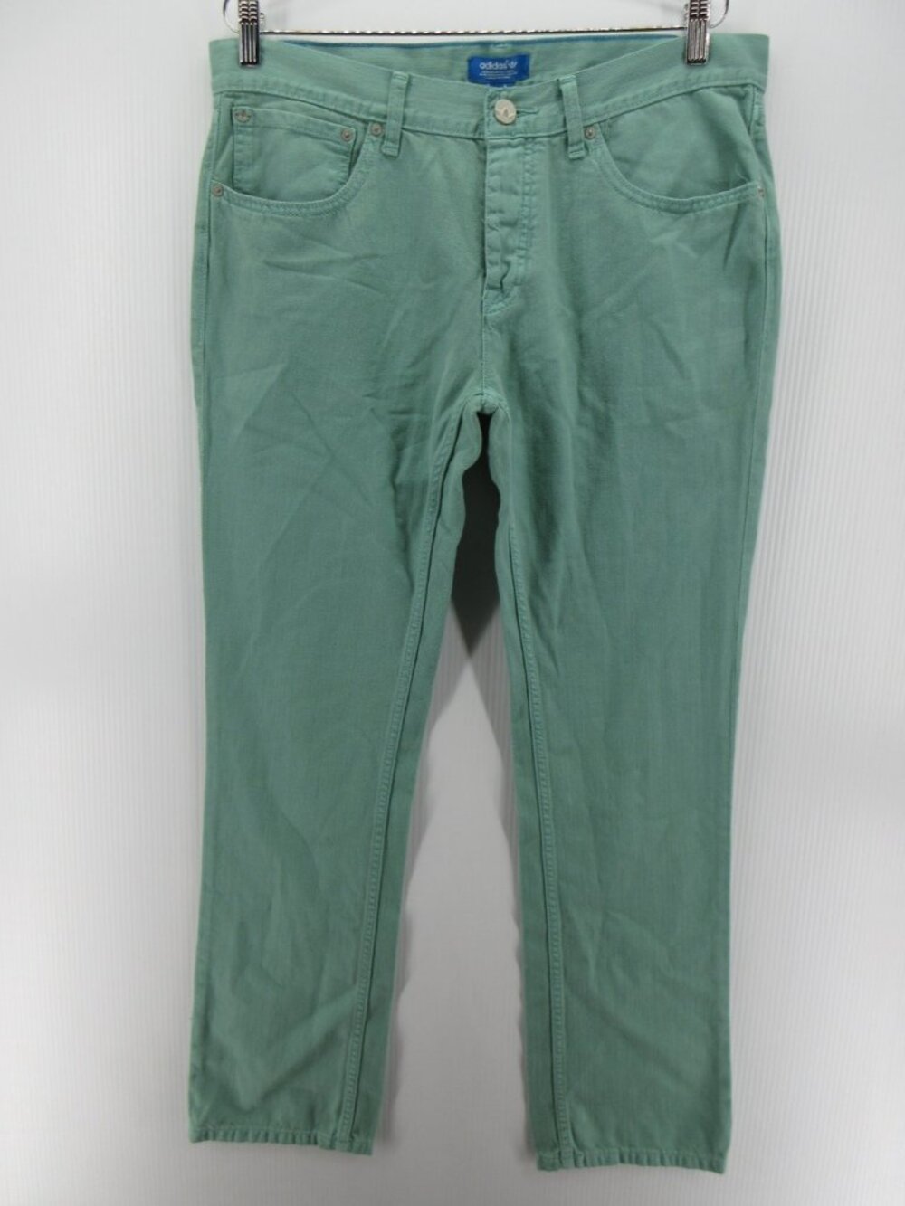 Adidas Jeans 36X31 Originals Slim Fit Straight Button Fly Denim NEW